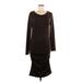 Joe Fresh Casual Dress Scoop Neck Long sleeves: Brown Dresses - New - Women's Size Large