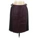 Ann Taylor Faux Leather Skirt: Burgundy Bottoms - Women's Size 12