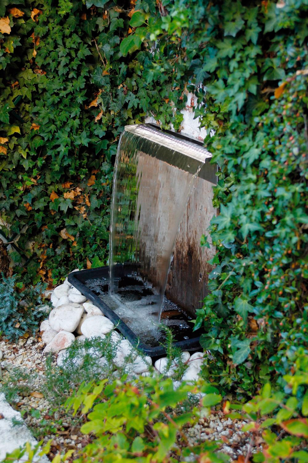Wasserfall UBBINK "Niagara 60 LED", silber (silberfarben), Edelstahl, Wasserspiele Image