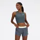 New Balance Women's NB Sleek Race Day Fitted Tank in Grey Poly Knit, size Large