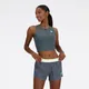 New Balance Women's NB Sleek Race Day Fitted Tank in Grey Poly Knit, size Small