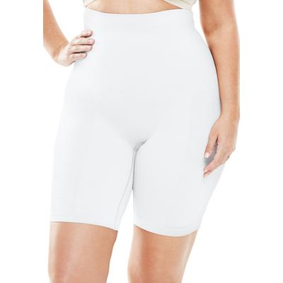 Plus Size Women's Instant Shaper Medium Control Seamless Thigh Slimmer by Secret Solutions in White (Size 24/26) Body Shaper