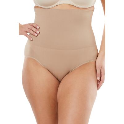 Plus Size Women's Instant Shaper Medium Control Seamless High Waist Brief by Secret Solutions in Nude (Size 24/26) Body Shaper