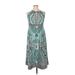 INC International Concepts Cocktail Dress - A-Line Keyhole Sleeveless: Green Dresses - Women's Size 0X