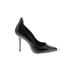 Schutz Heels: Slip-on Stilleto Minimalist Black Print Shoes - Women's Size 8 1/2 - Pointed Toe