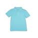 Crewcuts Short Sleeve Polo Shirt: Teal Marled Tops - Kids Boy's Size Small