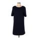 Gap Casual Dress - Shift: Blue Solid Dresses - Women's Size Large