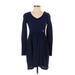 American Eagle Outfitters Casual Dress - Sweater Dress: Blue Dresses - New - Women's Size Small