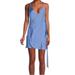 Free People Dresses | Intimately Free People Like Me Or Love Me Wrap Mini Slip Dress Size Large | Color: Blue | Size: L