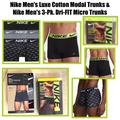 Nike Underwear & Socks | Nike Men's Luxe Cotton Modal Trunks & Nike Men's 3-Pk. Dri-Fit Micro Trunks | Color: Tan | Size: Xl