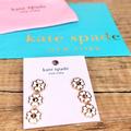 Kate Spade Jewelry | Kate Spade New York Clover Flower Spades & Studs Linear Earrings White | Color: Gold/White | Size: Os