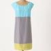 Anthropologie Dresses | Anthro Odille Colorblock Silk Shift Dress Monochrome | Color: Blue/Yellow | Size: 6