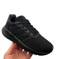 Adidas Shoes | Adidas Youth Boys/Girls Running Shoe Size 2 Solid Black Lace Up Sneakers | Color: Black | Size: 2b