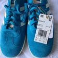 Adidas Shoes | Adidas Originals - Gazelle | Mens Size 10 1/2| Shoes Bold Aqua/ White Gy7337 New | Color: Blue/White | Size: 10.5