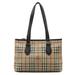 Burberry Bags | Burberry Nova Check Plaid Tote Bag Shoulder Pvc Leather Beige Dark Brown | Color: Tan | Size: Os