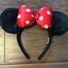 Disney Accessories | Disney Parks Bow Polka Dof Minnie Ears | Color: Black/Red | Size: Os