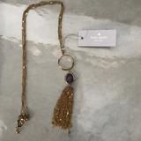 Kate Spade Jewelry | Amethyst Lariat Tassel Opera Length Necklace | Color: Gold/Purple | Size: Os