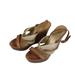 Coach Shoes | Coach Wedge Sandals Strappy Metallic Size 8 90757 | Color: Brown/Tan | Size: 8