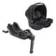 Bundle aus Graco SnugEssentials™ i-Size R129 Babyschale für Auto, ab Geburt bis ca. 12 Monate (40 bis 75 cm),Midnight Black + GRACO IsoFamily i-Size ISOFIX Autositzunterlage, Schwarz, 8AO710BCKEU