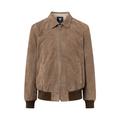 Joop! Velourslederjacke "Laup" Herren open brown, Gr. 48, Leder, Jacke im Blouson Design