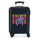 Disney Stitch, Children's Suitcase, Cabin Suitcase, Medium Suitcases, Set of Hard Case ABS Side Combination Lock 28.4L 2 kg 4 Double Wheels Hand Luggage by Joumma Bags, Navy, Maleta cabina, Suitcase