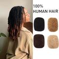 Afro Kinky Bulk 10g-50g Hair Extension Human Hair Dreadlocks for Woman Man Ponytail Natural for Woman Afro Kinky Bulk (Black brown,8inch 50g)