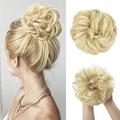 Hair Buns Hair Piece 1 Pack Synthetic Bun Hair Extensions Messy Curly Wig Donut Hair Bun with Elastic Rubber Band Hair Bun for Women Hair Accessories For Girls (Color : Platinum Blonde, Size : 1 PC
