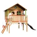 AXI Sophie Playhouse, Playhouse for Kids Outdoor, sandpit, grey slide | Wooden Playhouse for the garden/outdoor in brown & green from FSC wood | Playhouse, Playhouse for Kids Outdoor