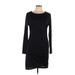 BTFBM Casual Dress - Sheath: Black Solid Dresses - Women's Size Large