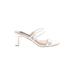 Steven by Steve Madden Heels: Slip-on Stilleto Cocktail Party White Shoes - Women's Size 7 - Open Toe