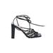 Nasty Gal Inc. Heels: Black Print Shoes - Women's Size 5 - Open Toe