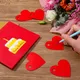 Étiquettes en papier en forme de cœur pour la Saint-Valentin carte-cadeau rouge étiquette GT pour