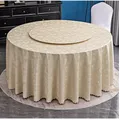 Nappe ronde pour table à manger couverture de plateau tournant sensation haut de gamme