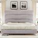 Willa Arlo™ Interiors Rehana Platform Bed w/ Mirrored Trim 59" Tall Headboard Upholstered/Velvet/ in Brown | 59 H x 77.56 W x 82.87 D in | Wayfair