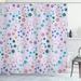 East Urban Home Grunge Polka Dots Spots Backdrop Motif Retro Nostalgic Aesthetic Image Shower Curtain Set Polyester | 84"H x 69"W | Wayfair