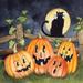 The Holiday Aisle® Haunting Halloween Night I No Border by Kathleen Parr McKenna - Wrapped Canvas Painting Canvas | 30 H x 30 W x 1.25 D in | Wayfair