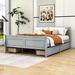 Red Barrel Studio® Lyfe Platform Storage Bed Wood in Gray | 35 H x 63 W x 87 D in | Wayfair AE9B2365B6134269952F7F71B1E33002