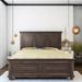 Ophelia & Co. Cannava Traditional Style Solid Wood Platform Bed Wood in Brown | 52.8 H x 58.7 W x 74 D in | Wayfair