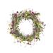 The Holiday Aisle® Faux Polyester Wild Flower 22" Wreath in Pink | 22 H x 22 W x 3 D in | Wayfair 50A1C1E074A3465B9E27BD32241BBD04