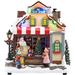 The Holiday Aisle® 11.42”H Animated Toy Shop (Moving Tree) - LED Lights, 8 Carols Music, Adapter - Hand-Painted in Blue/Brown/Green | Wayfair