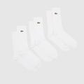 Lacoste white core crew socks 3 pack