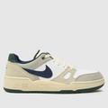 Nike full force lo trainers in white & navy