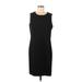 Sag Harbor Casual Dress - Sheath Crew Neck Sleeveless: Black Print Dresses - Women's Size 12