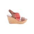 Kenneth Cole REACTION Wedges: Slingback Platform Boho Chic Tan Print Shoes - Women's Size 10 - Open Toe