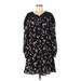 Tanya Taylor Casual Dress - Mini: Black Floral Dresses - Women's Size 6