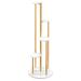 Costway Indoor Metal Plant Stand Corner Plant Shelf for Potted Plant with Golden Metal Frame-White