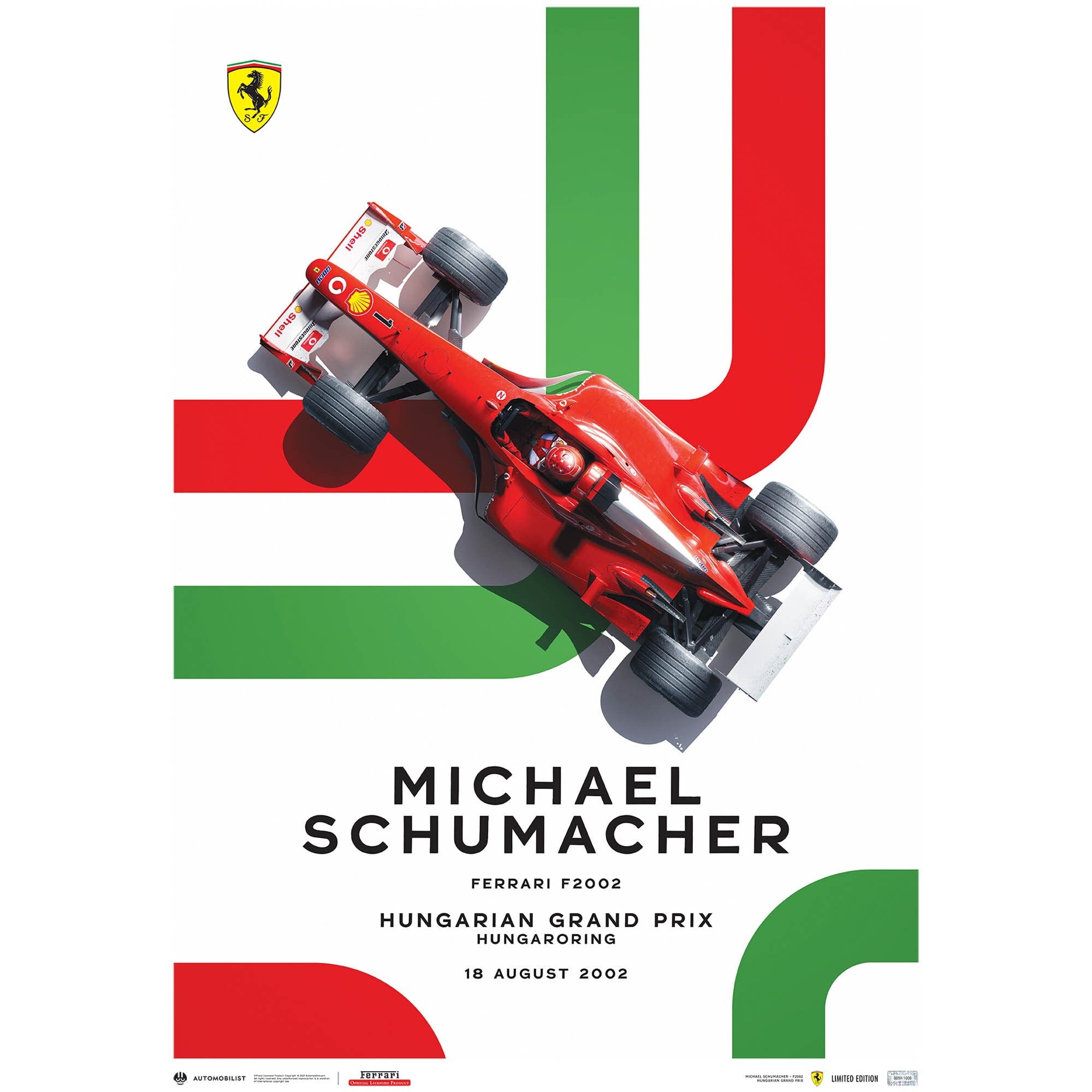 Scuderia Ferrari F2002 - Michael Schumacher - Grand Prix von Ungarn - 2002 Limited Edition Poster Image