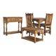 English Style Dining Table 4 Chairs A Console & Coffee Table Set