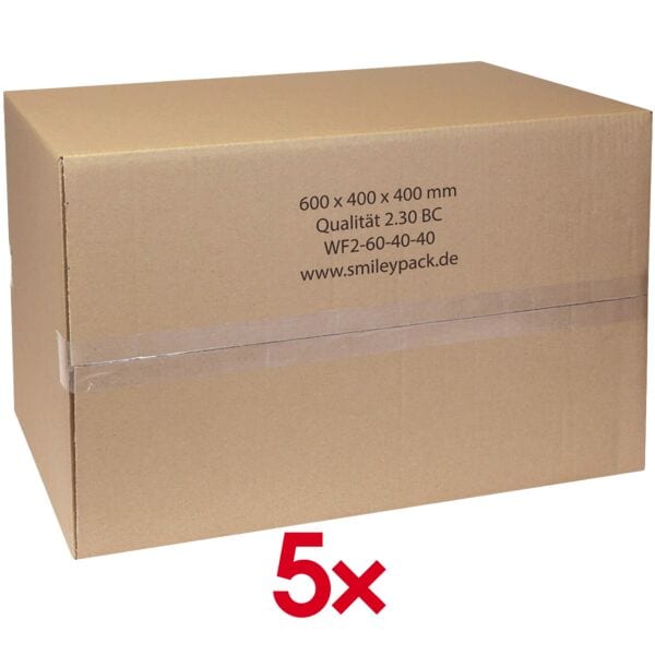 Quali Well Versandkarton »WF2-60-40-40« zweiwellig 86,24 Liter, 5 Stück braun, 40x40x60 cm Image