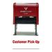 Vivid Stamp Customer Pick-Up Self Inking Rubber Stamp (Red Ink) - Large